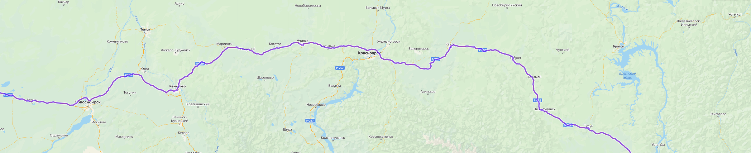 Доставка грузов из Сысерти - карта транспортной логистики